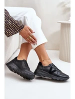 Skórzane Buty Sportowe Damskie Vinceza 7918 Czarne