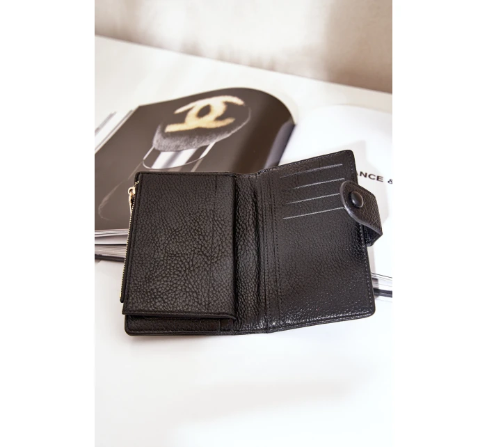 Damski Portfel Z Eko Skóry Czarne Isamille Damski Portfel Z Eko Skóry Czarne Isamille