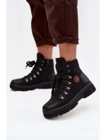 Ocieplane Trapery Damskie Na Platformie Czarne Zaraine Ocieplane Trapery Damskie Na Platformie Czarne Zaraine