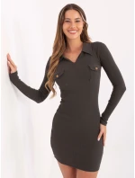 Šaty RV SK model 17462092 tmavá khaki - FPrice Šaty RV SK model 17462092 tmavá khaki - FPrice