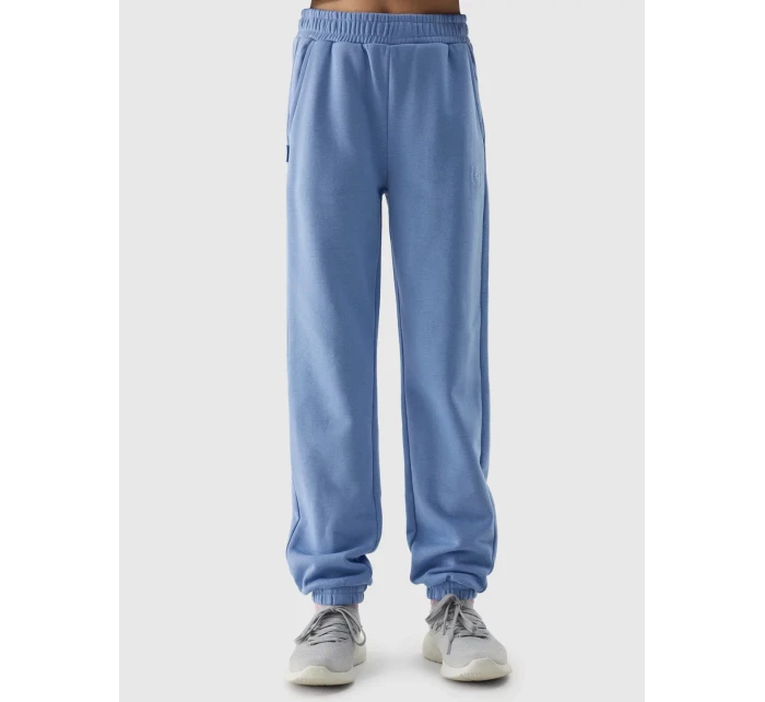 Dívčí tepláky typu jogger 4F - denim Dívčí tepláky typu jogger 4F - denim