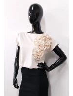 model 21048247 BLOUSE - OFF PINK model 21048247 BLOUSE - OFF PINK