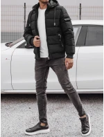 Pánská prošívaná zimní bunda s kapucí černá Dstreet model 21980218 - FashionStreet Pánská prošívaná zimní bunda s kapucí černá Dstreet model 21980218 - FashionStreet