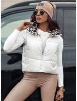 Dámská přechodná krátká prošívaná oboustranná vesta bílá Dstreet model 21980836 - FashionStreet