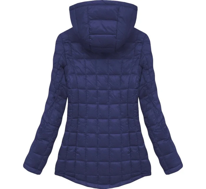 Čierno-tmavomodrá obojstranná prechodná bunda (7699)