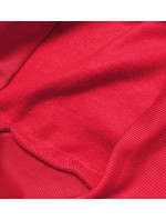 Červená dámska tepláková mikina so sťahovacími lemami (W01-18)