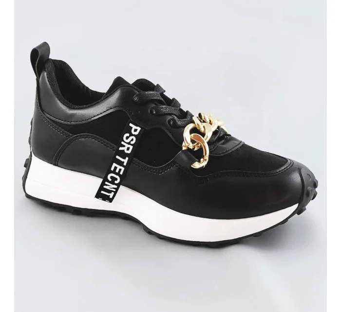 Čierne športové topánky s retiazkou (N-206) Čierne športové topánky s retiazkou (N-206)