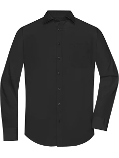 JN Popelínová košile s dlouhým rukávem 02.0 black model 22488109 - Daiber