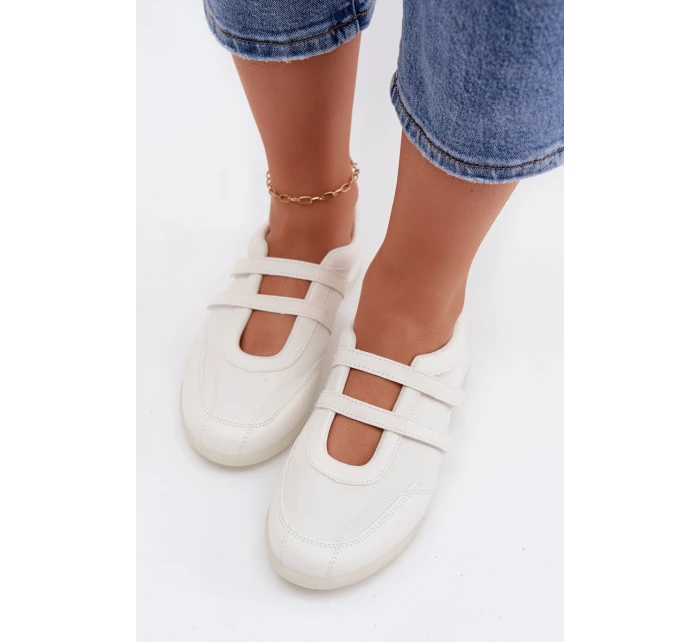 Sportovní dámské baleríny S Paskami Bílé Farvessa