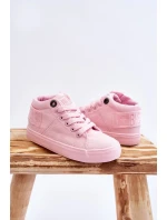 Dětské klasické vysoké tenisky Big Star LL374003 růžové Dětské klasické vysoké tenisky Big Star LL374003 růžové