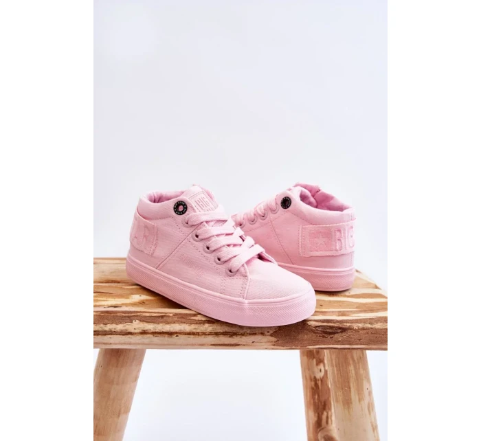 Dětské klasické vysoké tenisky Big Star LL374003 růžové Dětské klasické vysoké tenisky Big Star LL374003 růžové