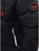 Pánska zimná bunda bomber čierna FashionStreet TX4505 Pánska zimná bunda bomber čierna FashionStreet TX4505