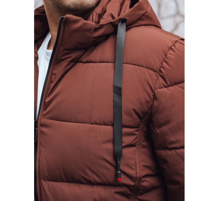 Pánská prošívaná zimní bunda s kapucí šedá Dstreet model 21991480 - FashionStreet