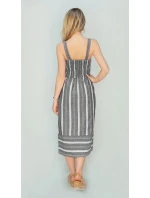 Šedé bavlněné šaty model 7500080 - MADE IN ITALY Šedé bavlněné šaty model 7500080 - MADE IN ITALY