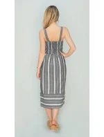 Šedé bavlněné šaty model 7500080 - MADE IN ITALY