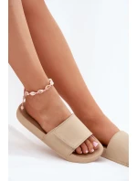 Dámské Pantofle Béžové model 21697593 - 4F