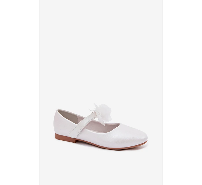Dětské balerínky Vinceza 13277 Bílé perleťové