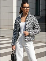 Dámska prechodná bunda s čapicou TY4505 čierno-biela – FashionStreet Dámska prechodná bunda s čapicou TY4505 čierno-biela – FashionStreet