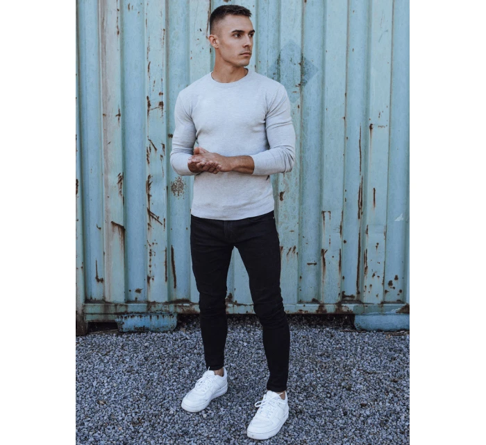 Pánský klasický svetr světle šedý Dstreet model 21979968 - FashionStreet Pánský klasický svetr světle šedý Dstreet model 21979968 - FashionStreet