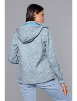 Šedo-svetlo modrá dámska športová bunda typu "softshell" (DW-21605)