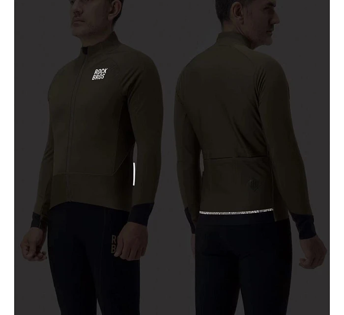 zimní fleecová cyklistická bunda velikost M zelená model 22119211 - Rockbros