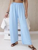 Nohavice so širokými nohavicami modré