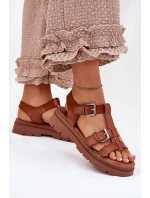 Dámské Sandály Eko Kůže S Přezkami Camel model 21699613 - Boto