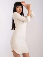 Šaty RV SK model 17338899 světle béžová - FPrice Šaty RV SK model 17338899 světle béžová - FPrice