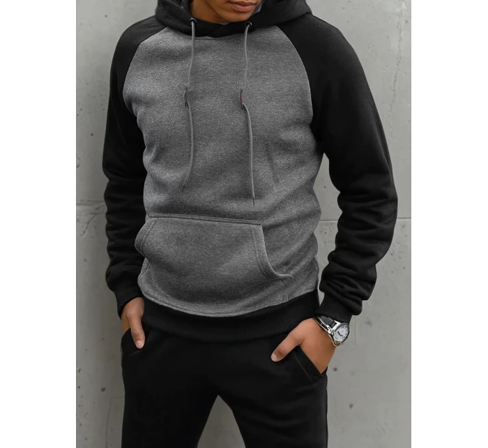 Pánska tmavosivá mikina FashionStreet BX5489