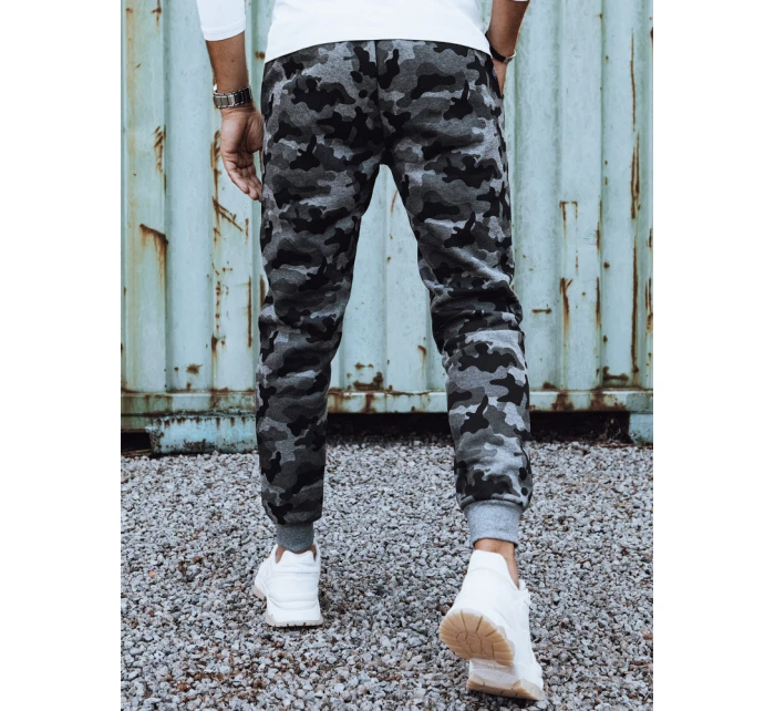 Pánske tepláky s moro antracitovou potlačou FashionStreet UX4441