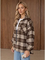 Kurtka damska w oversize brązowa model 22365113 - FashionStreet Kurtka damska w oversize brązowa model 22365113 - FashionStreet