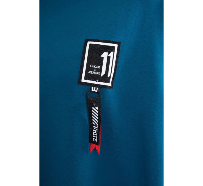 Oversize mikina s asymetrickými bokmi námornícka modrá