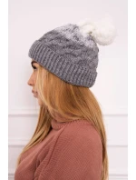 Fleecová čiapka Ilona K218 sivá+biela Fleecová čiapka Ilona K218 sivá+biela