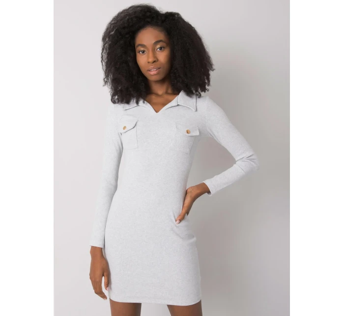 Šaty RV SK 7435.38 svetlo šedá