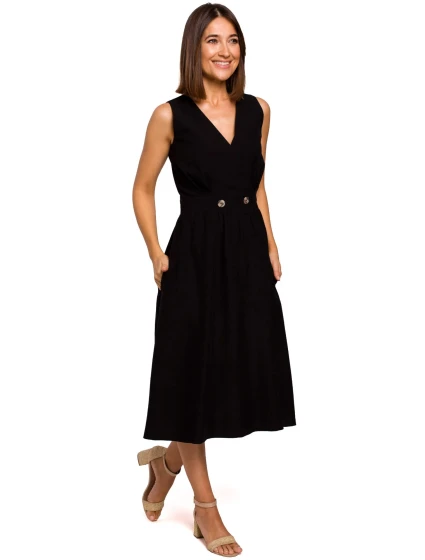 Dámske šaty S224 black - Stylove Dámske šaty S224 black - Stylove