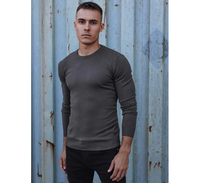 Pánský klasický svetr tmavě šedý Dstreet model 21980564 - FashionStreet Pánský klasický svetr tmavě šedý Dstreet model 21980564 - FashionStreet