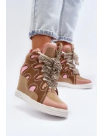 Dámské tenisky na podpatku růžové model 21648554 - Boto