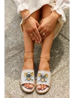 Dámské Sandály S Ozdobami model 21665122 Béžové - S.Barski