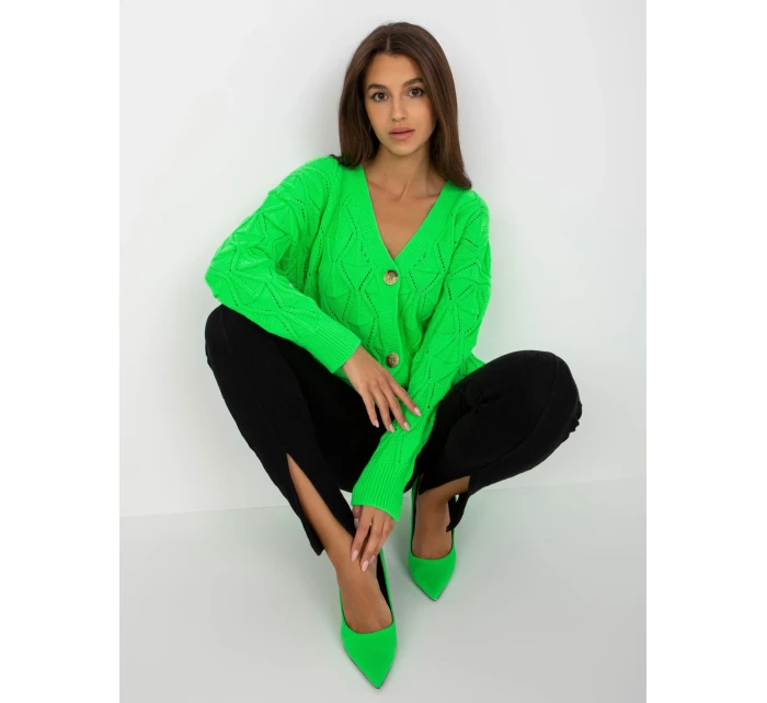 Dámsky sveter LC SW 8035 fluo zelená Dámsky sveter LC SW 8035 fluo zelená