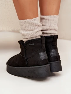 Dámske snežnice na platforme s prešívaním Big Star - čierne