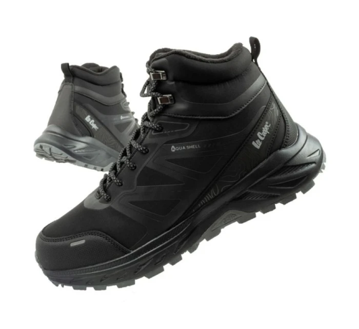 Lee Cooper pánské zimní trekové boty zateplené nepromokavé černé