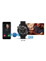 Černý silikonový řemínek + černý náramek model 21805557 - VELTORI