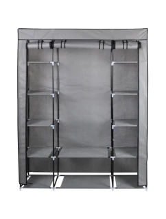 TEXTILNÁ ZÁHRADA 175x133x43cm TEMNE ŠEDÁ 28873