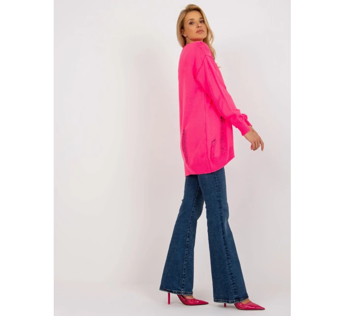 Dámsky kardigan LC SW 8042.69 fluo ružová - FPrice