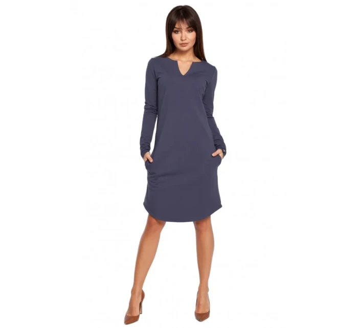 Dámské šaty model 18002345 modré BE - BeWear Dámské šaty model 18002345 modré BE - BeWear