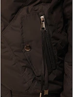 Kurtka damska przejściowa pikowana z kapturem brązowa model 22102049 - FashionStreet