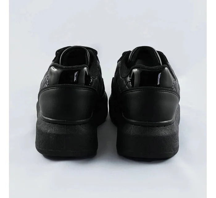 Čierne dámske šnurovacie športové poltopánky (RC-50)