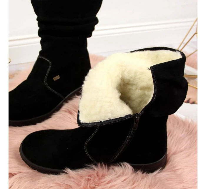 RIEKER W RKR130 zateplené kožené čižmy RIEKER W RKR130 zateplené kožené čižmy