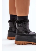 Śniegowce Damskie Ocieplane Futerkiem Na Zamek Lee Cooper LCJ-24-44-2866 Czarne