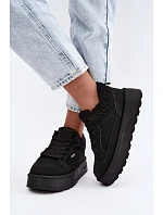 Dámské sněhule na platformě s kožešinou typu Big Star Černé model 22391302 - Big Star Shoes
